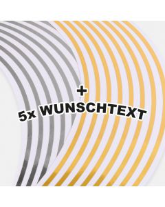 Felgenrandaufkleber mit Ihrem Text