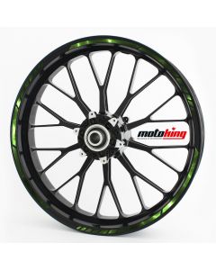 Felgenrandaufkleber GP grüne Blitze